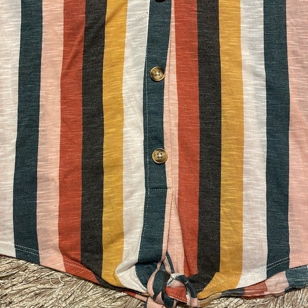 TORRID sz 4 Button Down Tie Front Midi Tee - Picture 3 of 11